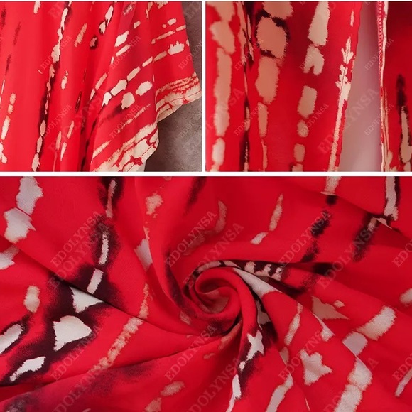 Amaranth Kimono Kaftan Dress Maxi, 5⭐️ Rated Soft Flowing Red Boho Kaftan - Picture 6 of 6